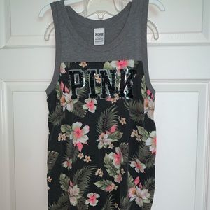 VS Pink floral tank top